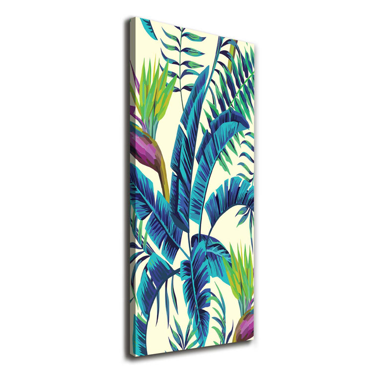 Bay Isle Home Tropical Leaves Wrapped Canvas Art Prints Wayfair.co.uk